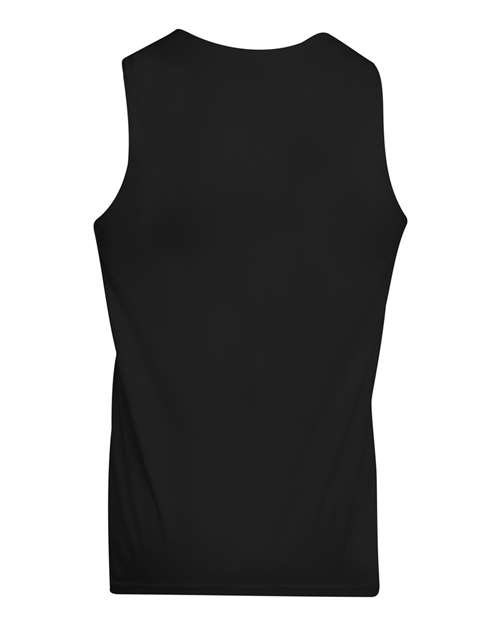 Unisex Reversible Wicking Tank Top - Black/ White Back