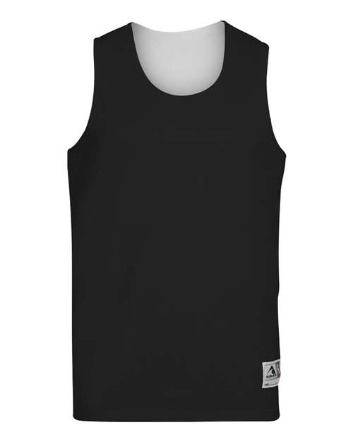 Unisex Reversible Wicking Tank Top - Black/ White Front