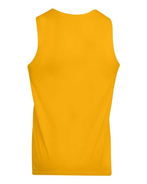 Unisex Reversible Wicking Tank Top - Gold/ White Back