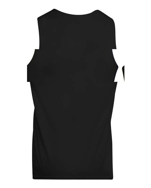 Youth Reversible Wicking Tank Top - Black/ White Back