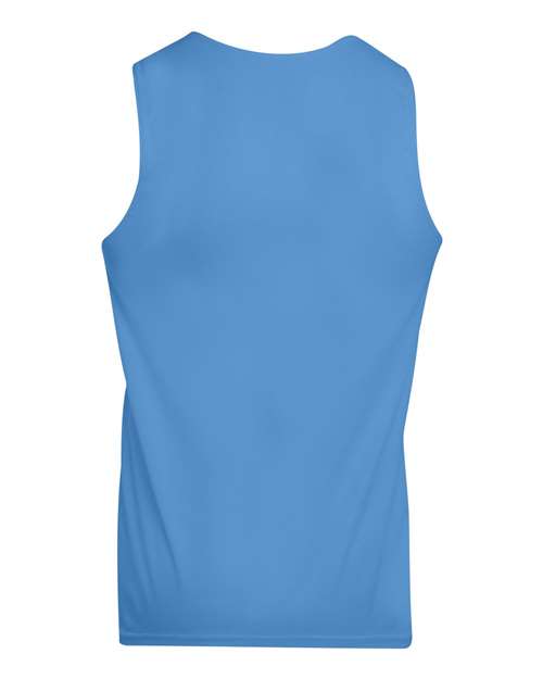 Youth Reversible Wicking Tank Top - Columbia Blue/ White Back