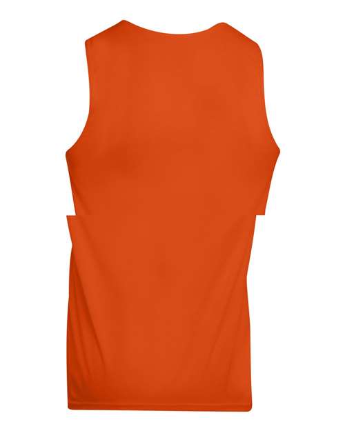 Youth Reversible Wicking Tank Top - Orange/ White Back