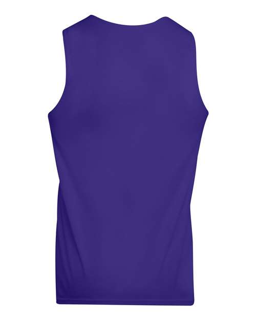 Youth Reversible Wicking Tank Top - Purple/ White Back