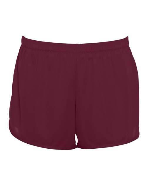 Women's Accelerate Shorts - Maroon Front