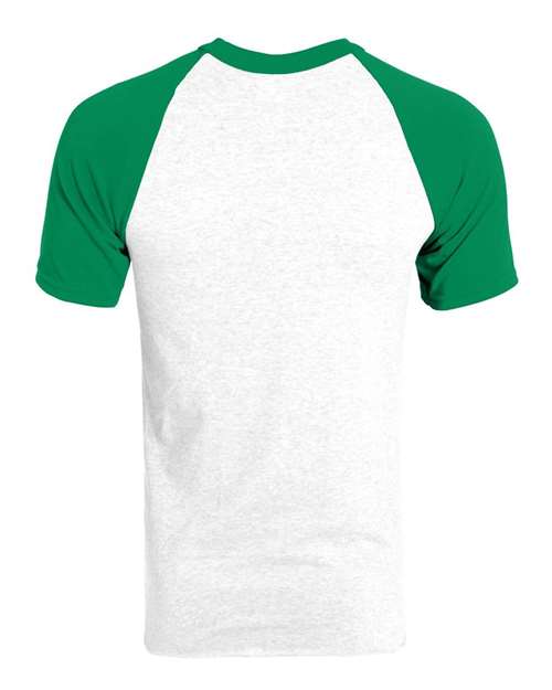 Unisex Raglan Baseball Jersey - White/ Kelly Back