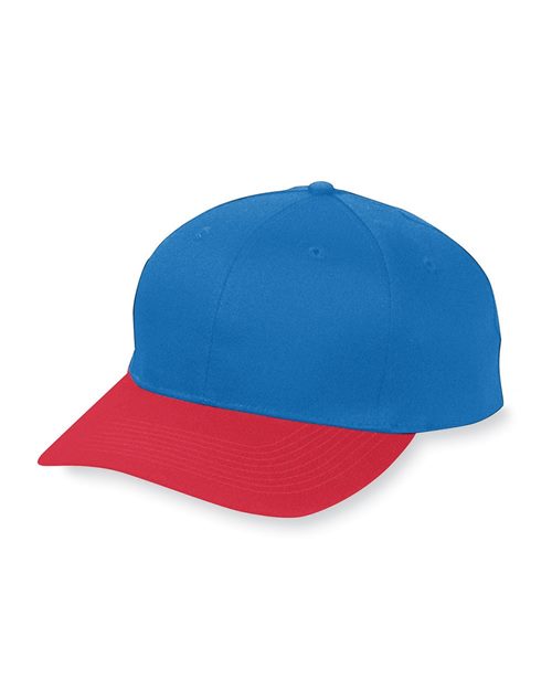 Youth Six-Panel Cotton Twill Low-Profile Cap - Black Front