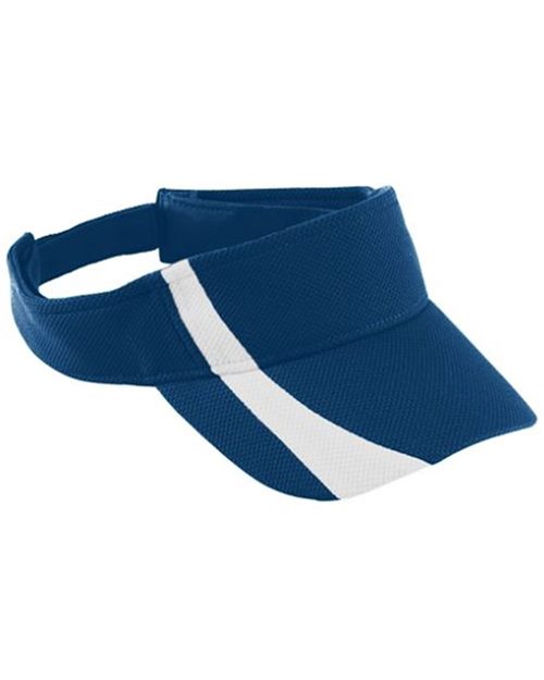 Adjustable Wicking Mesh Two-Color Visor - Black/ White Front