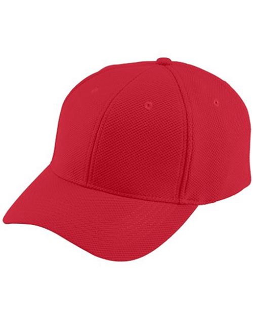 Youth Adjustable Wicking Mesh Cap - Black Front