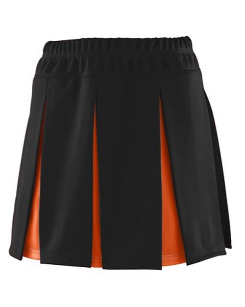 Girls' Liberty Cheer Skirt - Black/ Orange Front