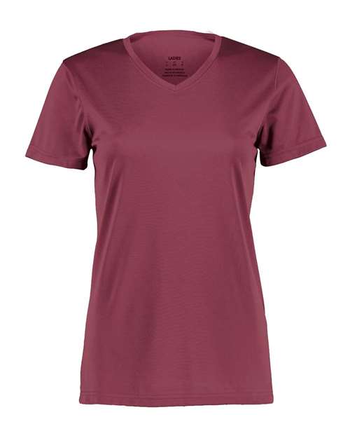 Women's Nexgen Performance V-Neck T-Shirt - Maroon Front