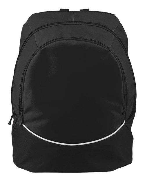 Tri-Color Backpack - Black/ Black/ White Front