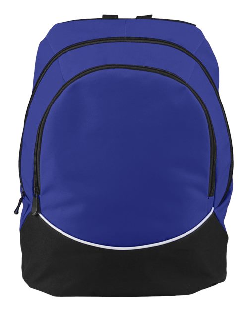 Tri-Color Backpack - Purple/ Black/ White Front