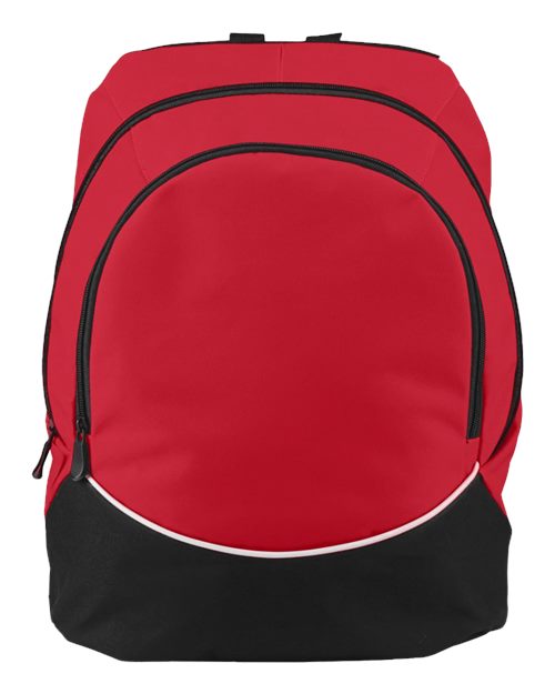 Tri-Color Backpack - Red/ Black/ White Front