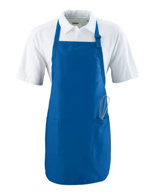 Full Length Apron with Pockets - Royal Front