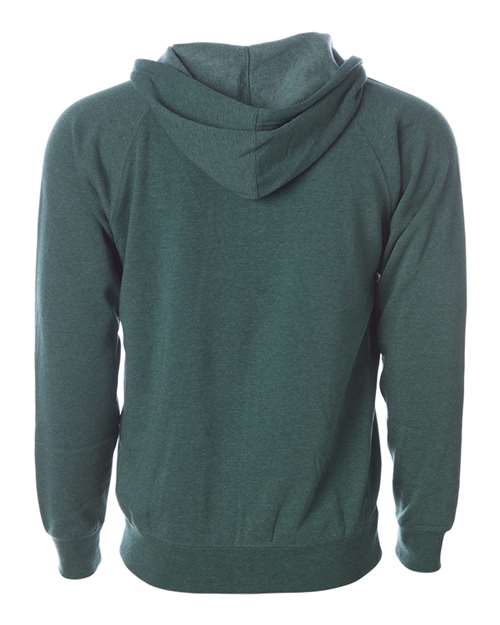 Unisex Special Blend Raglan Full-Zip Hooded Sweatshirt - Moss Back