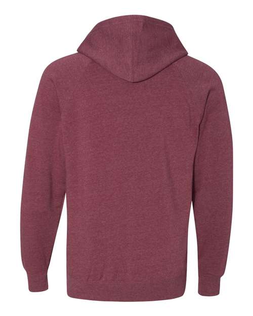 Unisex Special Blend Raglan Hooded Sweatshirt - Crimson Back