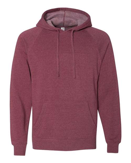 Unisex Special Blend Raglan Hooded Sweatshirt - Crimson Front