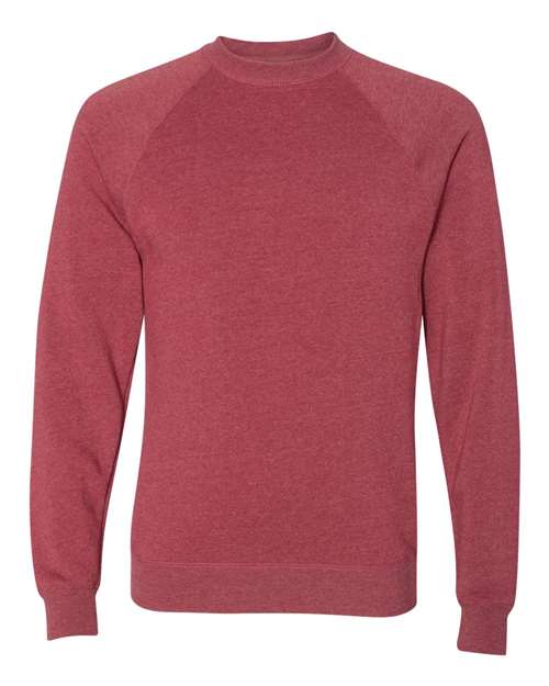 Unisex Special Blend Raglan Crewneck Sweatshirt - Crimson Front