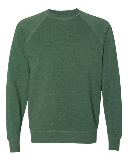 Unisex Special Blend Raglan Crewneck Sweatshirt - Moss Front