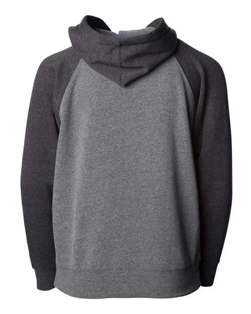 Youth Lightweight Special Blend Raglan Zip Hood - Nickel/ Carbon Back