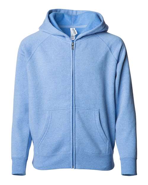 Toddler Lightweight Special Blend Raglan Zip Hood - Pacific Front