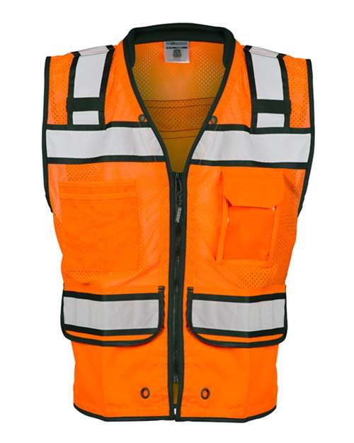 Unisex High-Performance Surveyors Vest - Orange Front