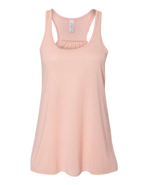 Women's Flowy Racerback Tank - Peach Front