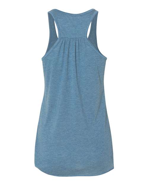 Women's Flowy Racerback Tank - Heather Deep Teal Back
