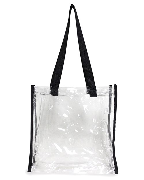 Clear Value Tote - Black Front