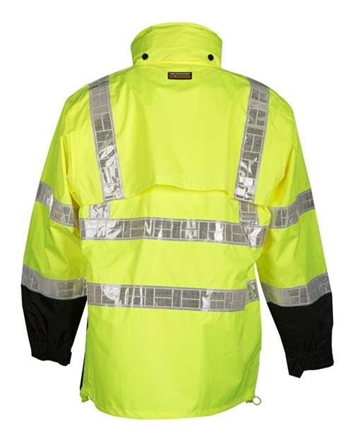 Unisex Storm Stopper Pro Rainwear Jacket - Lime Back