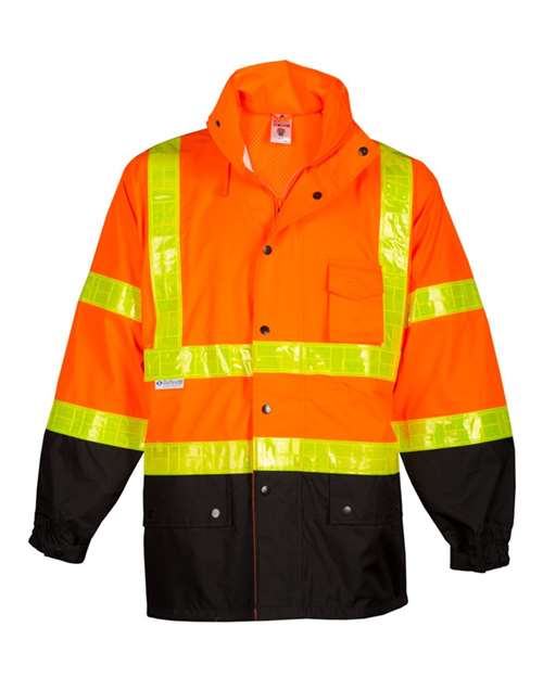 Unisex Storm Stopper Pro Rainwear Jacket - Orange Front