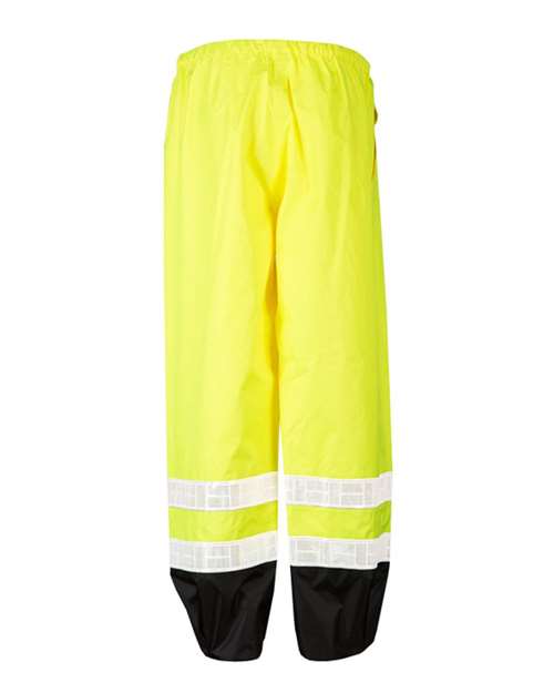 Unisex Storm Stopper Pro Rainwear Pants - Lime Back