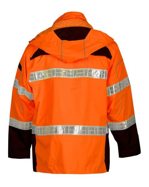 Unisex Premium Black Series® Rainwear Jacket - Orange Back
