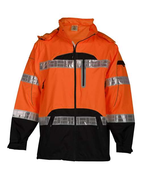 Unisex Premium Black Series® Rainwear Jacket - Orange Front