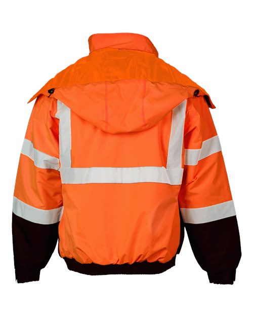 Unisex Economy Bomber Jacket - Orange Back