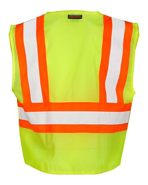 Unisex Contrasting Mesh Breakaway Vest - Lime Back