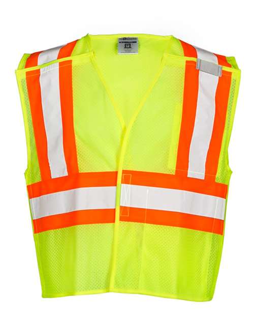Unisex Contrasting Mesh Breakaway Vest - Lime Front