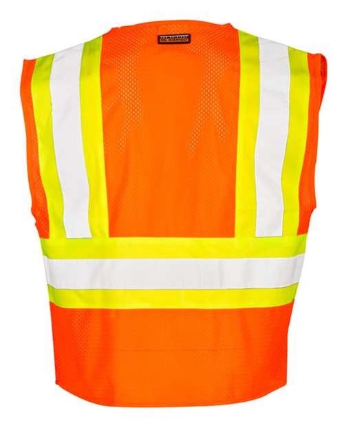 Unisex Contrasting Mesh Breakaway Vest - Orange Back