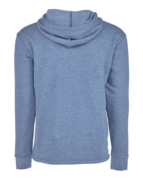Unisex Malibu Welt Pocket Hoodie Sweatshirt - Heather Bay Blue Back