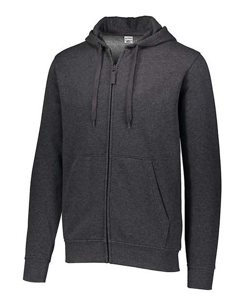 Men's 60/40 Fleece Full-Zip Hooded Sweatshirt - Carbon Heather Front