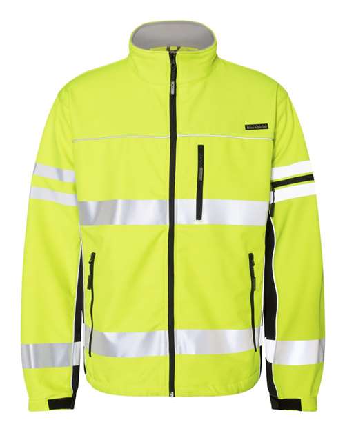 Unisex Premium Black Series® Class 3 Soft Shell Jacket - Lime Front