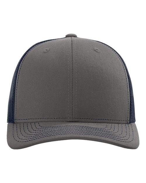 Snapback Trucker Cap - Charcoal/ Navy Front