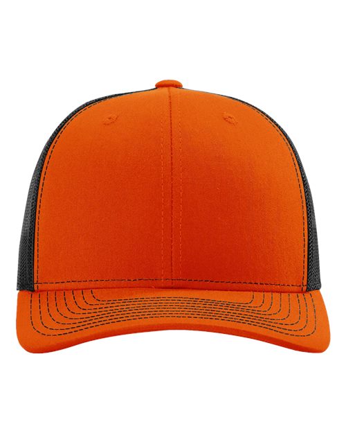 Snapback Trucker Cap - Orange/ Black Front