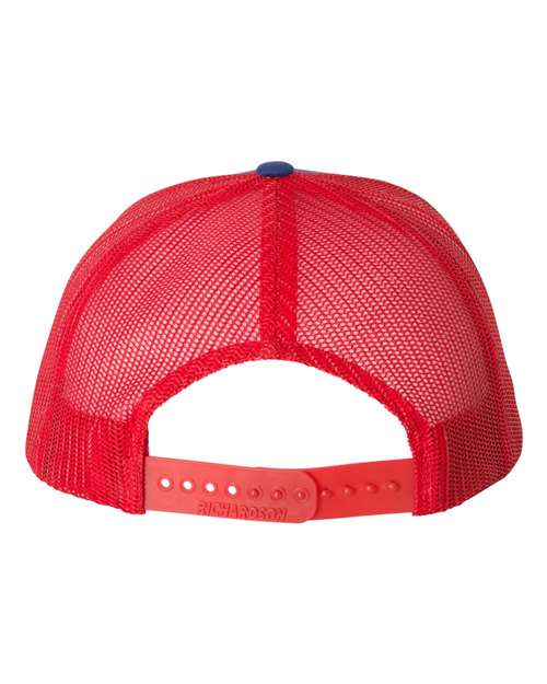 Snapback Trucker Cap - Royal/ Red Back