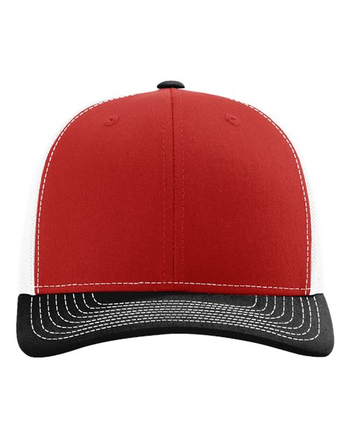 Snapback Trucker Cap - Red/ White/ Black Front