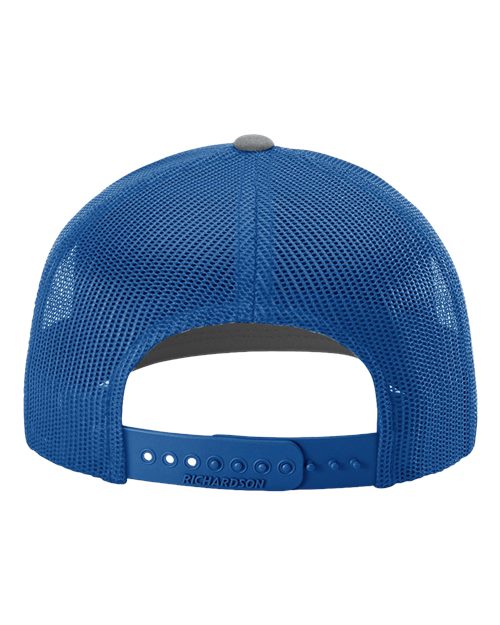 Snapback Trucker Cap - Heather Grey/ Royal Back