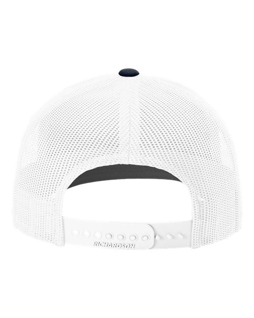 Snapback Trucker Cap - Columbia Blue/ White/ Navy Back