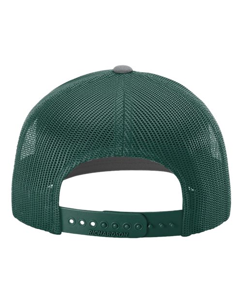 Snapback Trucker Cap - Heather Grey/ Dark Green Back