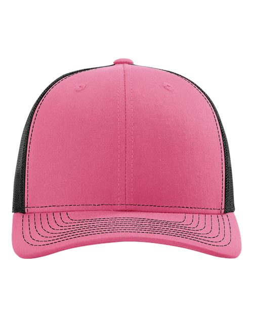 Snapback Trucker Cap - Hot Pink/ Black Front