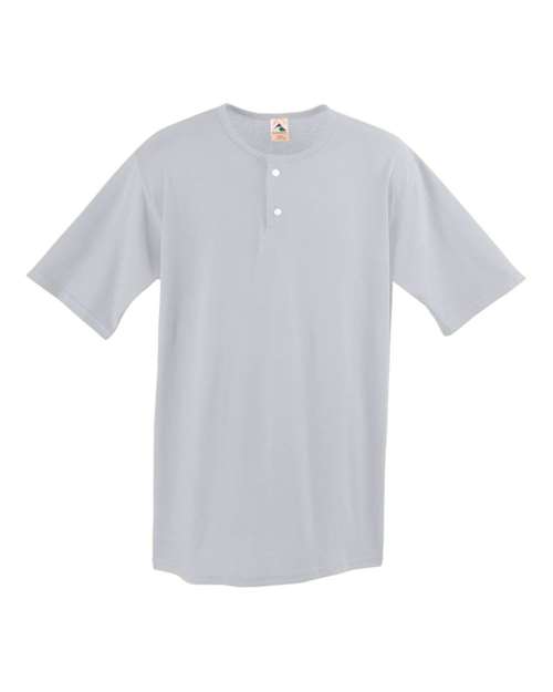 Men's Two-Button Baseball Jersey - Ash Front